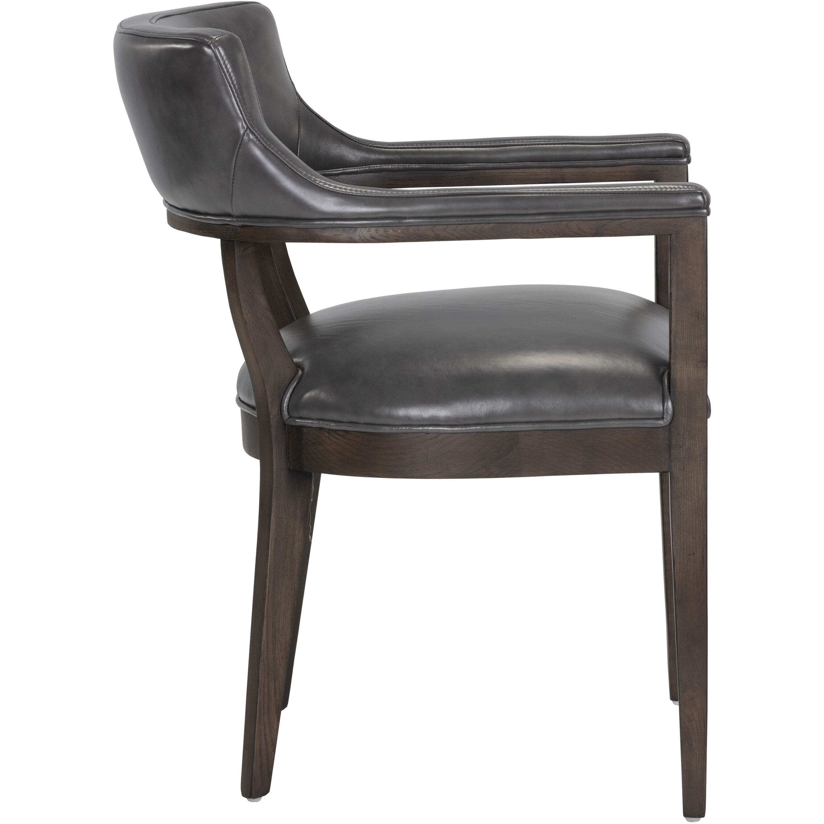 Brylea Brown / Brentwood Charcoal Leather Dining Armchair